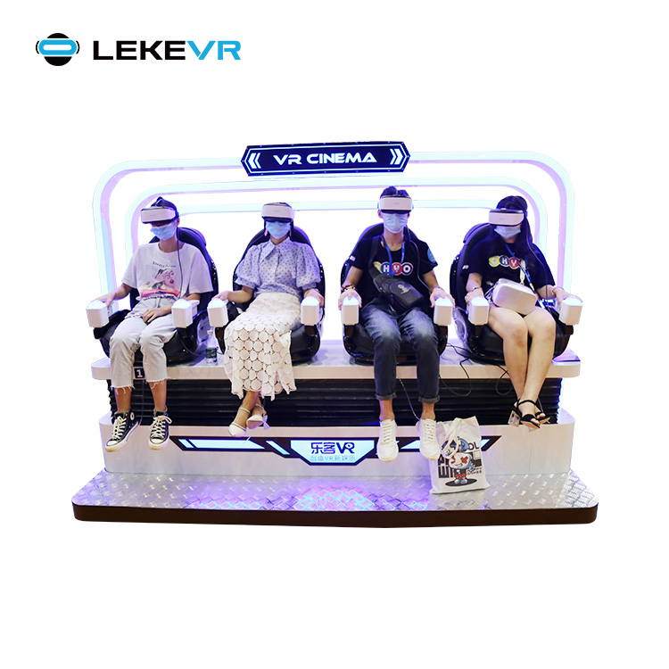 LEKE VR Spielmaschine 9D Motion Cinema Chiar Virtual Reality Vergnügungspark Egg Chiar 4-Sitzer Kinostuhl